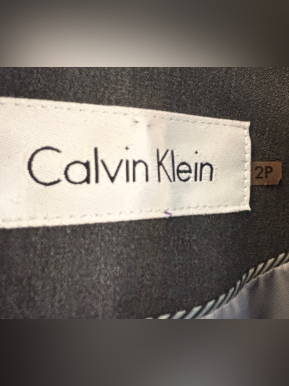 NWOT Petite Calvin Klein Tailored Charcoal Gray Pencil Skirt Suit - Picture 6 of 12